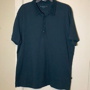 John Varvatos USA Short Sleeve Navy Polo Shirt, XL
